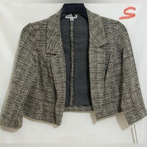 Sophisticated Black and White Tweed Jacket
